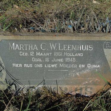 LEEMHUIS Martha C.W. 1861-1945