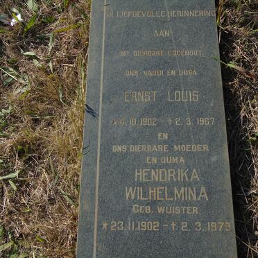MARAIS Ernst Louis 1902-1967 &amp; Hendrika Wilhelmina WUISTER 1902-1979