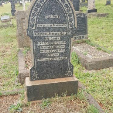 MULLER Katharina Johanna nee GROEN 1868-1925