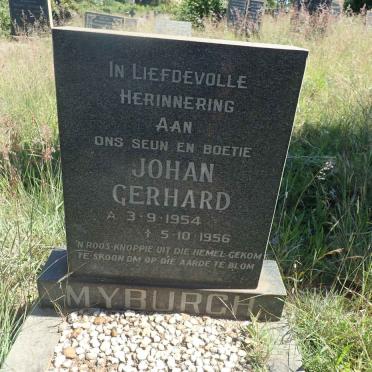 MYBURGH Johan Gerhard 1954-1956