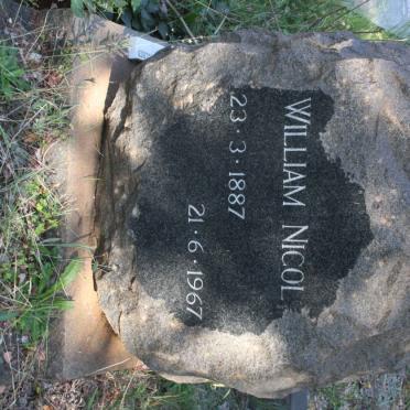 NICOL William 1887-1967