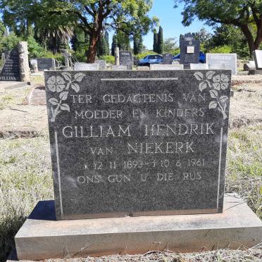 NIEKERK Gilliam Hendrik, van 1893-1961