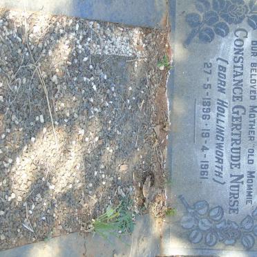 NURSE Constance Gertrude nee HOLLINGWORTH 1896-1961