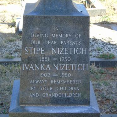NIZETICH Stipe 1881-1950 &amp; Ivanka 1902-1980