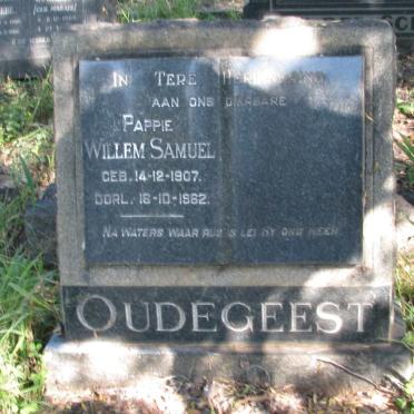 OUDEGEEST Willem Samuel 1907-1962