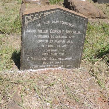 OUDEGEEST Jacob Willem Cornelis 1868-1940 &amp; G. WESTENBORG -1944