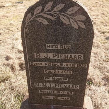 PIENAAR B.J. -1922 &amp; M.M.T. -1953