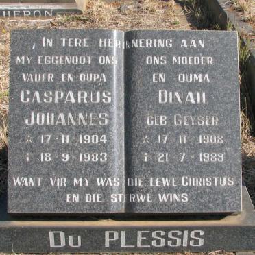 PLESSIS Casparus Johannes, du 1904-1983 &amp; Dinah GEYSER 1908-1989