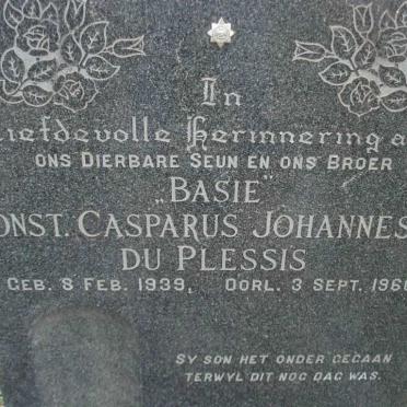 PLESSIS Casparus Johannes R., du 1939-1960