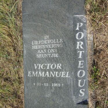 PORTEOUS Victor Emmanuel 1969-1969