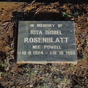 ROSENBLATT Rita Isobel nee POWELL 1924-1985