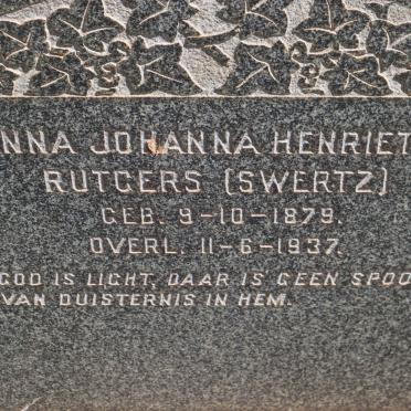 RUTGERS Anna Johanna Henriette nee SWERTZ 1879-1937