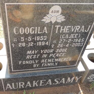 SAMY Thevraj, AURAKEA 1945-2003 & Coogila 1953-1994