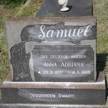 SAMUEL Anna Adriana voorheen SWART nee DE BEER 1897-1969