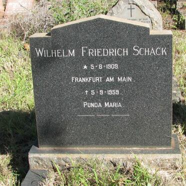 SCHACK Wilhelm Friedrich 1909-1959