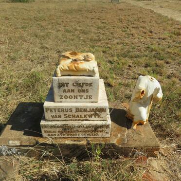 SCHALKWYK Peterus Benjamin, van 1912-1915