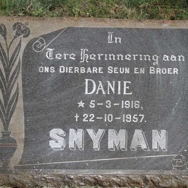 SNYMAN Danie 1916-1957