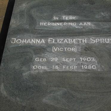 SPRUYT Johanna Elizabeth nee VICTOR 1903-1980