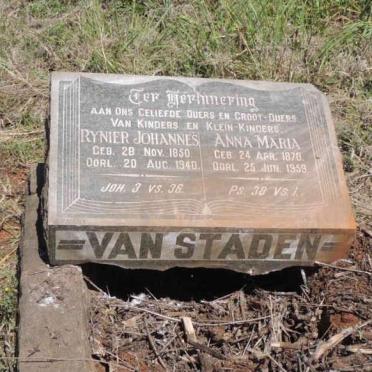 STADEN Rynier Johannes, van 1850-1940 &amp; Anna Maria 1870-1959