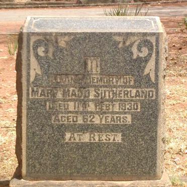 SUTHERLAND Mary Maud -1930