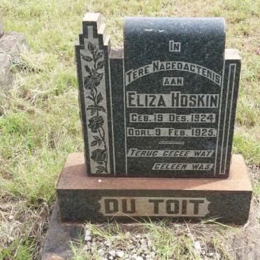 TOIT Eliza Hoskin, du 1924-1925