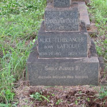 TERBLANCHE Alice nee LATTOUFF 1912-1947