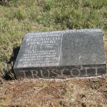 TRUSCOTT Elizabeth nee PIEK 1908-1999