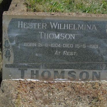 THOMSON Hester Wilhelmina 1904-1961