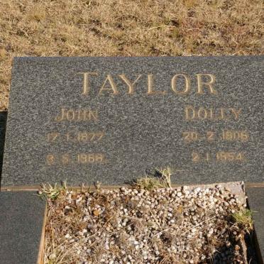 TAYLOR John 1877-1966 &amp; Dotty 1906-1954