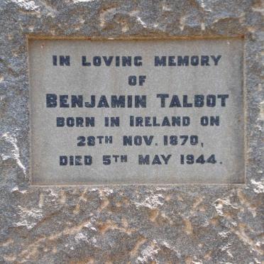 TALBOT Benjamin 1870-1944