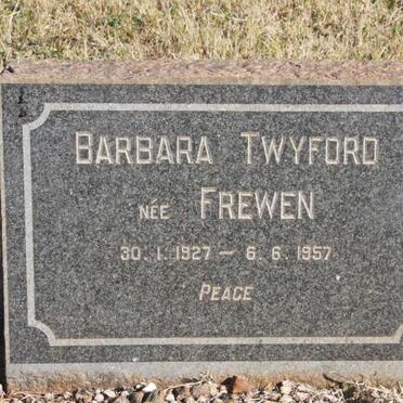 TWYFORD Barbara nee FREWEN 1927-1957