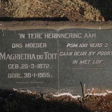 TOIT Magrietha, du 1872-1955