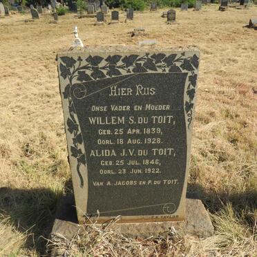 TOIT Willem S., du 1839-1928 & Alida J.V. 1846-1922