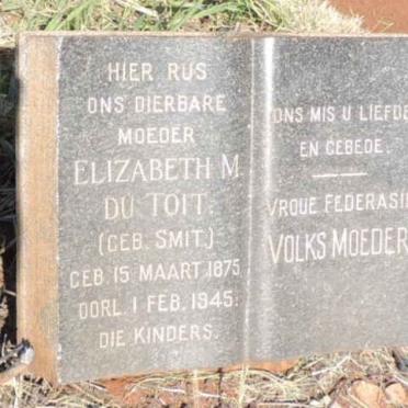 TOIT Daniel S.J., du 1869-1928 &  Elizabeth M. SMIT 1875-1945 _3