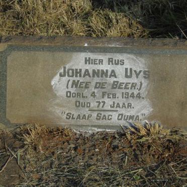 UYS Johanna nee DE BEER -1944