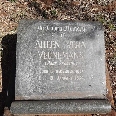 VEENEMANS Aileen Vera nee PEARTON 1897-1954