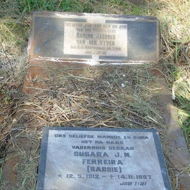 VYVER Barend Jacobus, van der 1892-1944 :: FERREIRA Susara J.M. 1912-1987