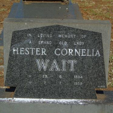 WAIT Hester Cornelia 1884-1958