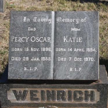 WEINRICH Percy Oscar 1896-1955 &amp; Katie 1894-1970