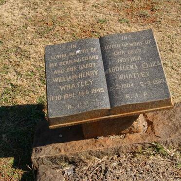 WHATLEY William Henry 1891-1945 &amp; Magdalena Eliza 1904-1983