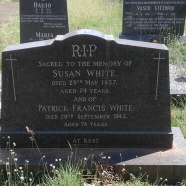 WHITE Patrick Francis -1943 &amp; Susan -1937