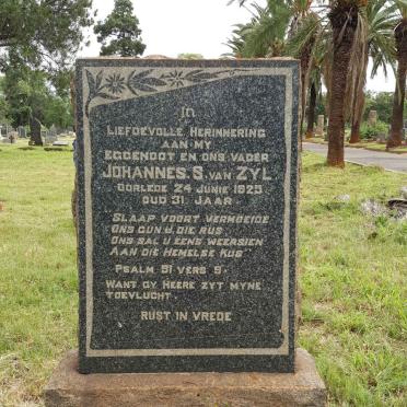 ZYL Johannes S., van -1925