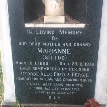 ? Marianne nee SITTOO 1889-1972