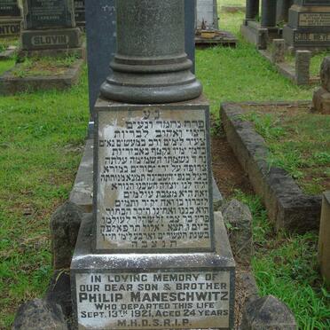 MANESCHWITZ Philip -1921