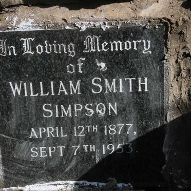 SIMPSON William Smith 1877-1953
