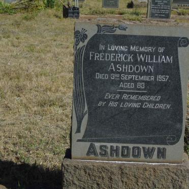 ASHDOWN Frederick William -1957