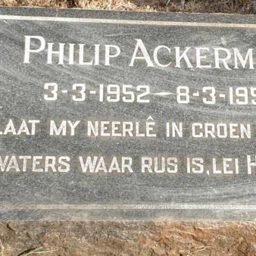 ACKERMAN Philip 1952-1956