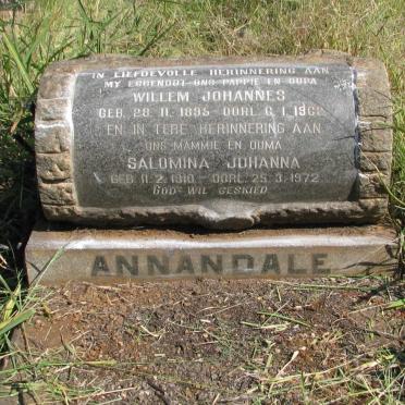 ANNANDALE Willem Johannes 1895-1962 &amp; Salomina Johanna 1910-1972