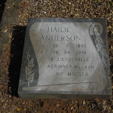 ANDERSON Hailie 1895-1974