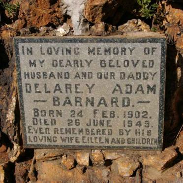 BARNARD Delarey Adam 1902-1949